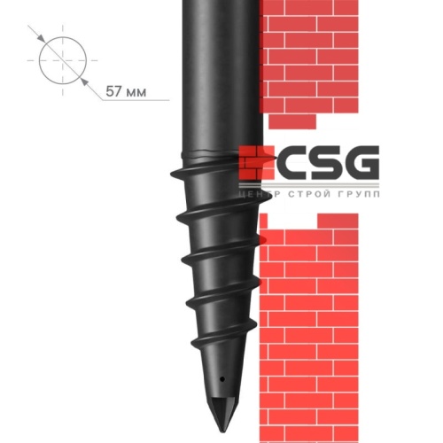 Свая винтовая СВЛНШ-57/шуруп/1500 по выгодным ценам в Туле.