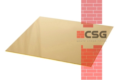 Лист латунный 0.5х600х1500 тв, марка ЛС59-1